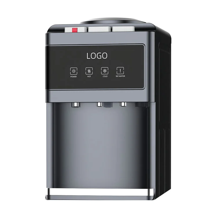 Dispensador de agua de escritorio con panel de visualización de vidrio